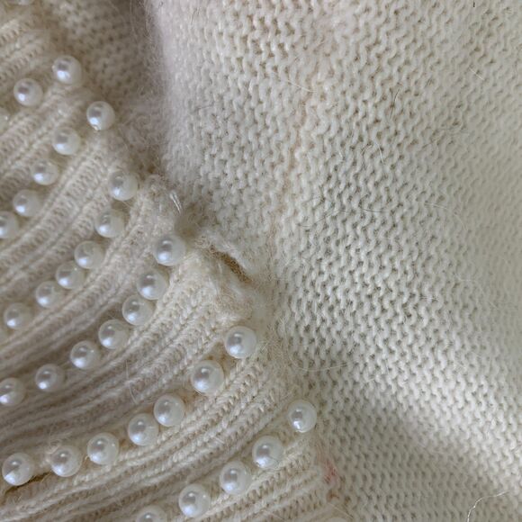 Vintage Jubiana Stylist angora open front cardigan pearl beaded medium - Picture 10 of 10